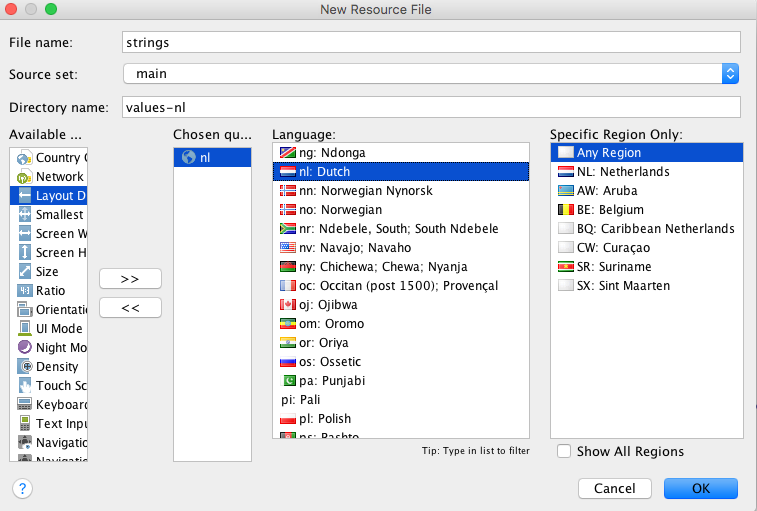 strings.xml nederlands